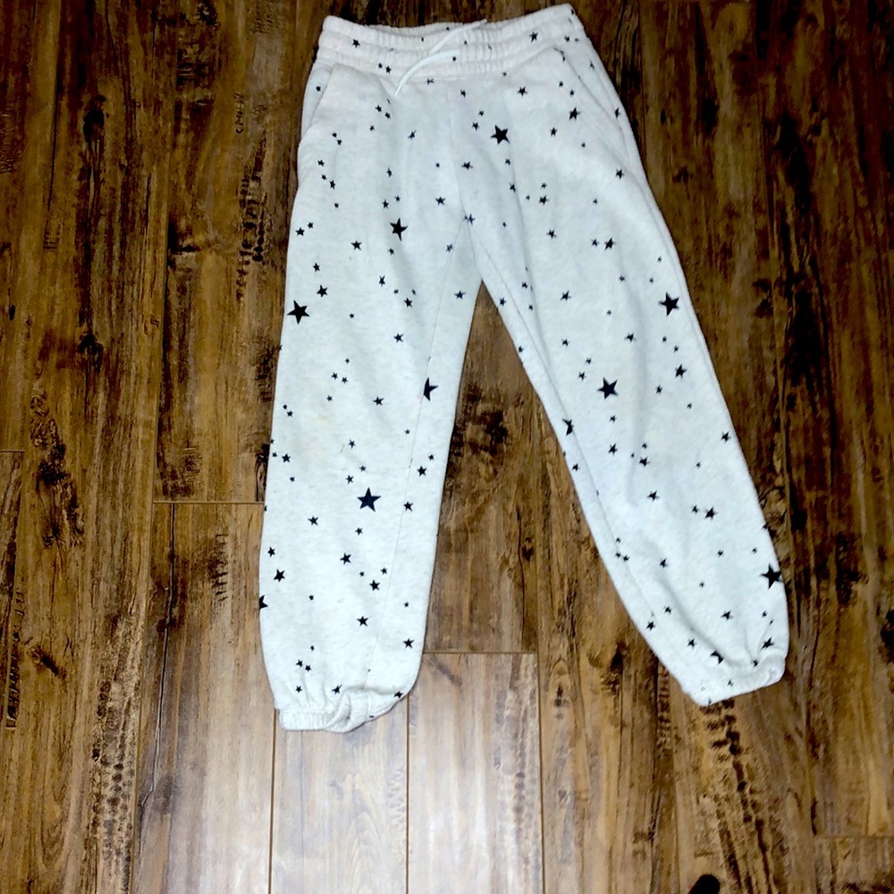 White gray sweatpants